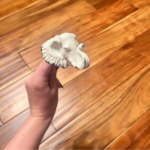 Elephant drawer knob. Rustic antique look